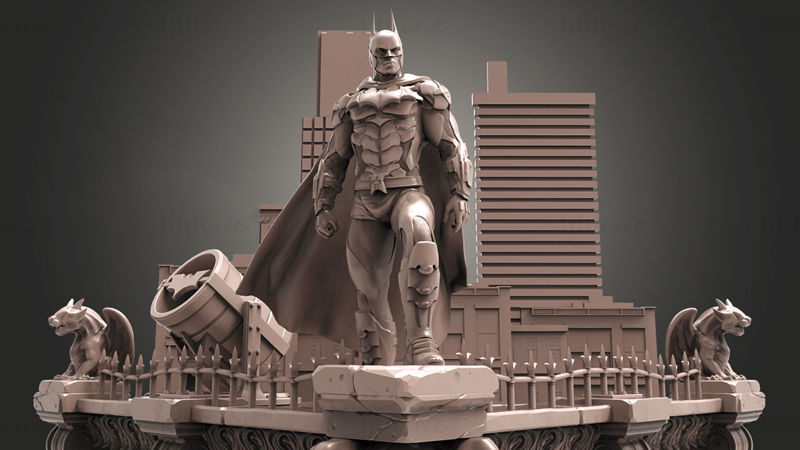 Batman Diorama 3D tisk Model STL