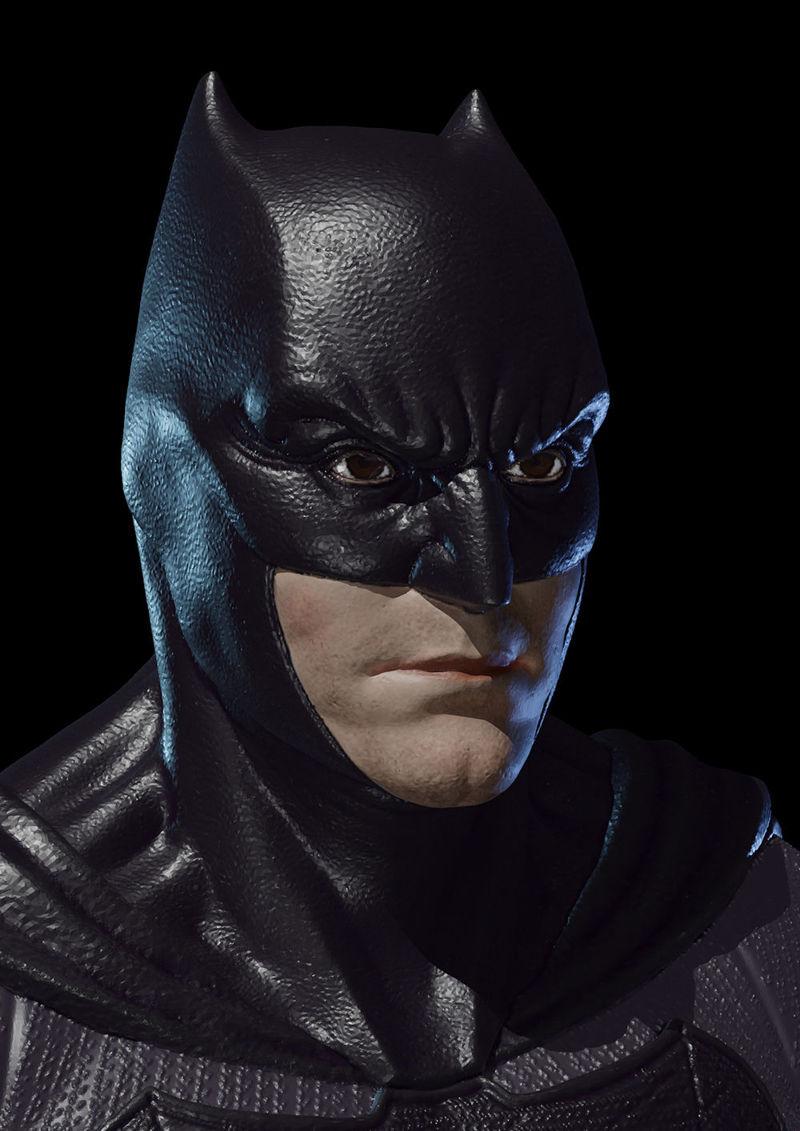 3D модел на бюста на Batman Justice League, готов за печат STL