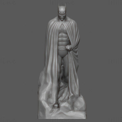 Batman Memorial Statue 3D Model Ready to Print STL