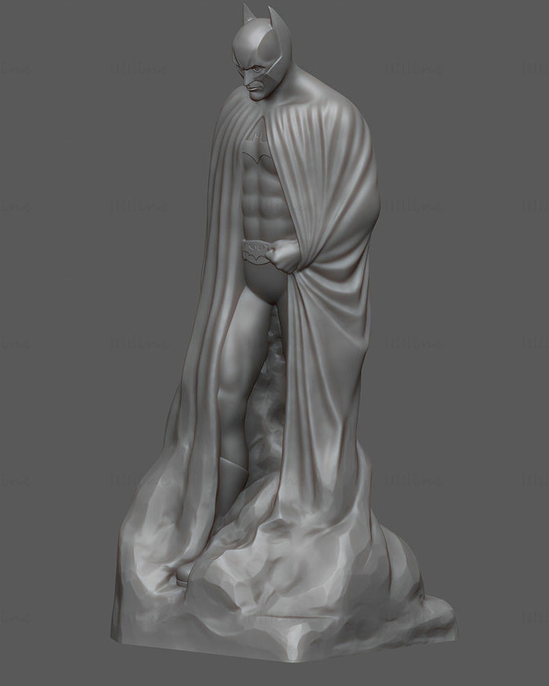 Modelo 3D da Estátua Memorial do Batman Pronto para Imprimir STL