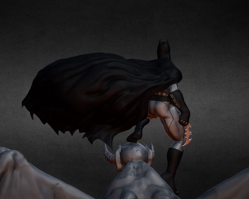 Batman sur le diable modèle d'impression 3D STL