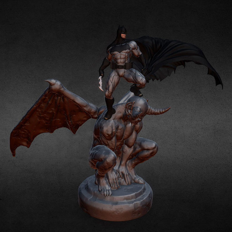 Batman on Devil 3D tisk Model STL