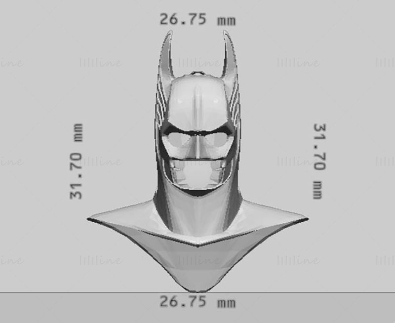 Batman Sonar Cowl Modelo de impresión 3D STL