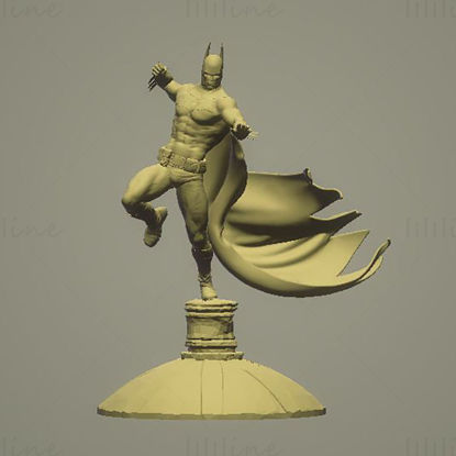 Batman Statue 3D Model Ready to Print STL