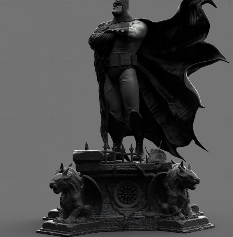 Modelo 3D de Estátuas do Batman Pronto para Imprimir STL