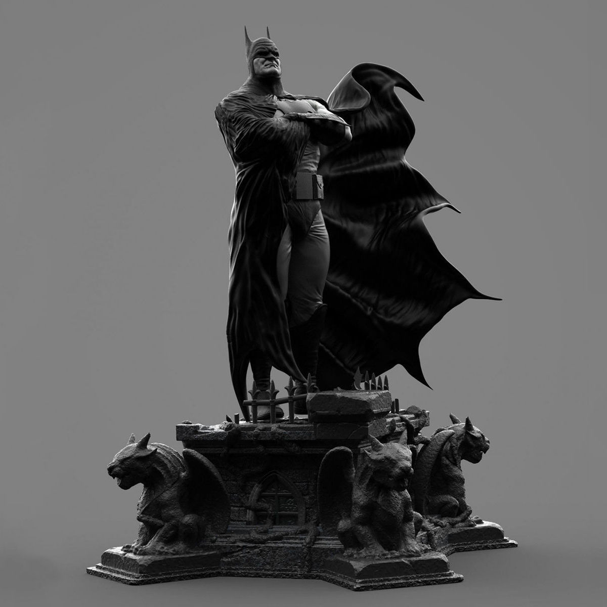 Batman Statues 3D Model Ready to Print STL