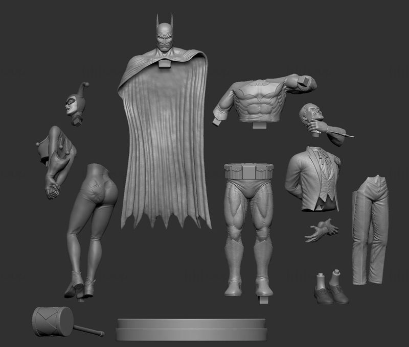 Batman vs Joker Haley Quinn Modelo de impresión 3D STL