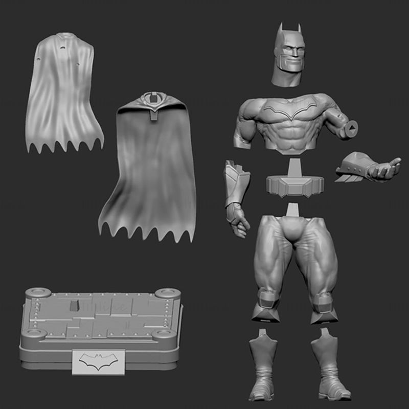 Batman With Kids 3D Printing Model STL