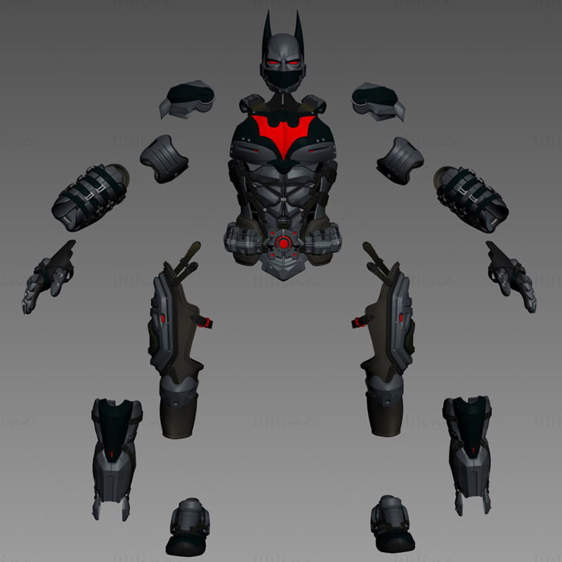 درع باتسويت من باتمان ما بعد الطباعة ثلاثية الأبعاد