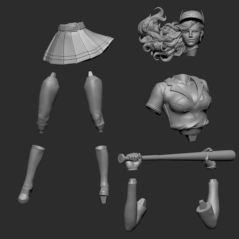 Batwoman 3D Model Ready to Print STL
