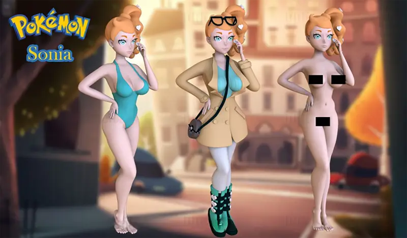 File STL del modello di stampa 3D di Bea, Marnie e Sonia (Pokemon)