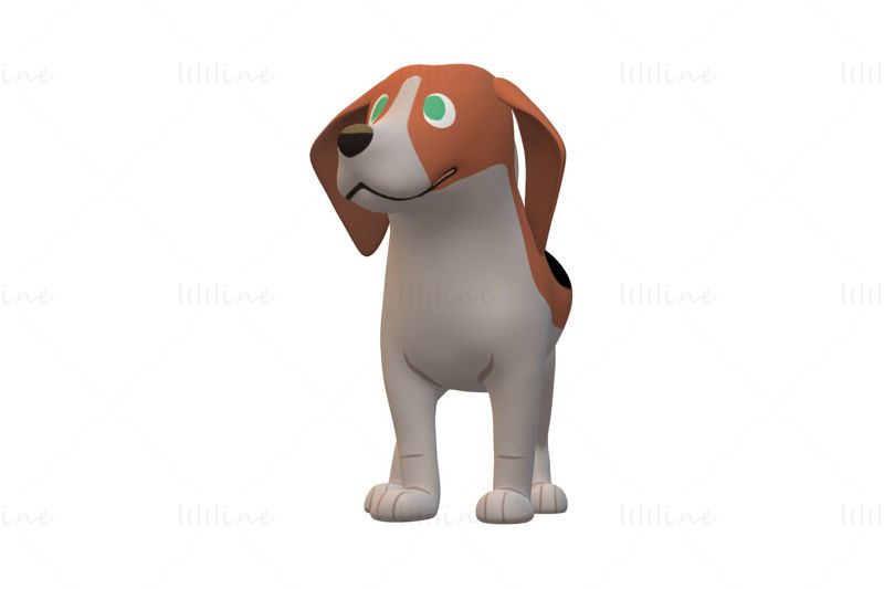 Beagle Köpek 3D Modeli Yazdırmaya Hazır
