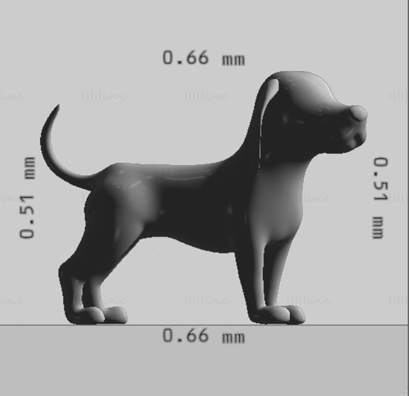 Modelo 3D de Cachorro Beagle Pronto para Imprimir