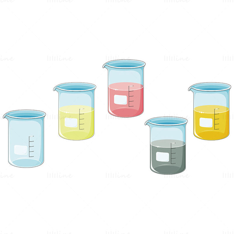 Beakers vector