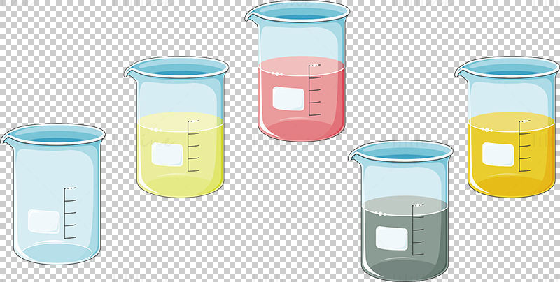 Beakers vector