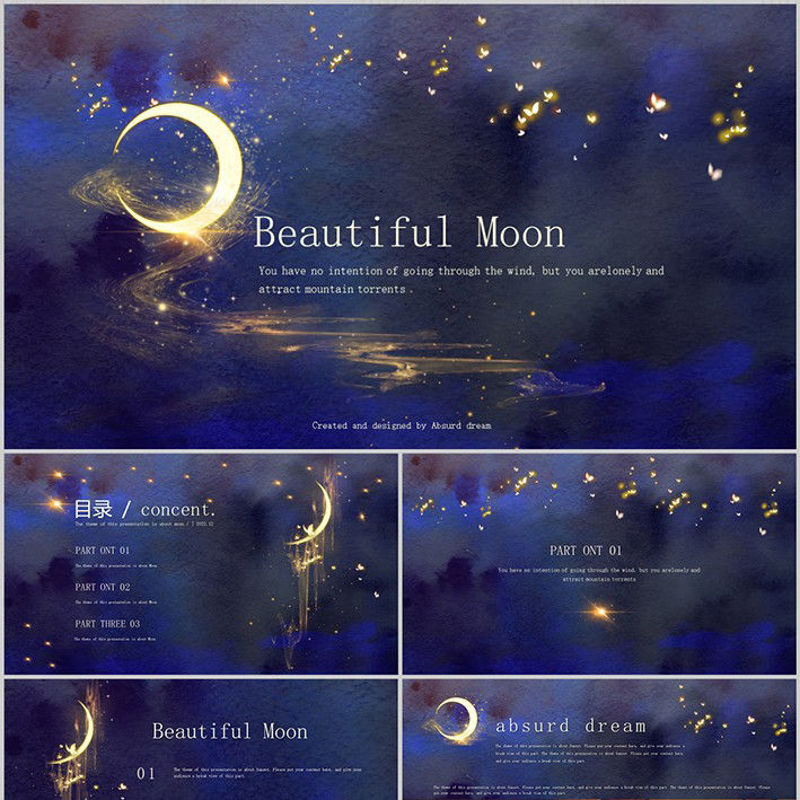 Beautiful Moon PowerPoint Template