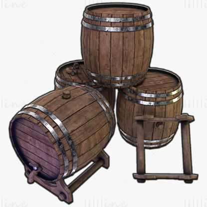 Beer barrels 3d model
