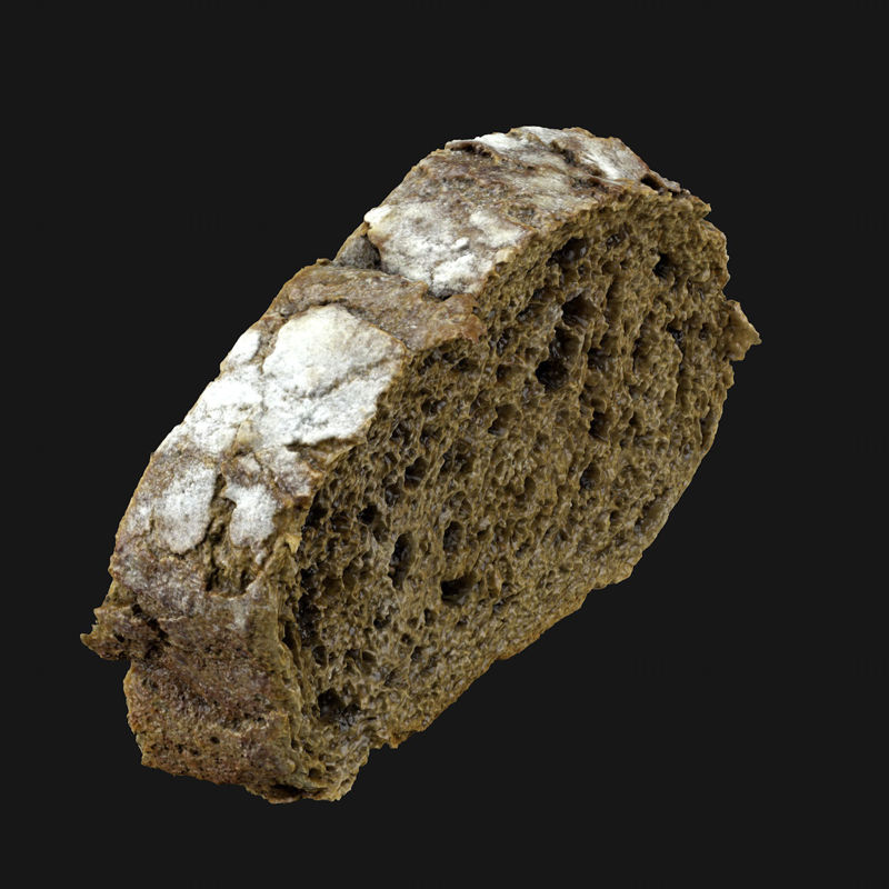 Beer Bread Slice 3D Model