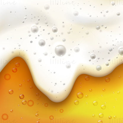 Beer foam bubble vector