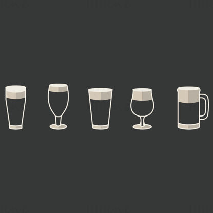 Beer Glass type vector