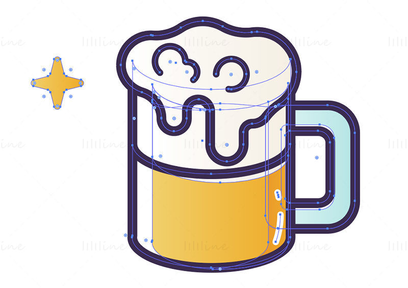 desenho vetorial de cerveja