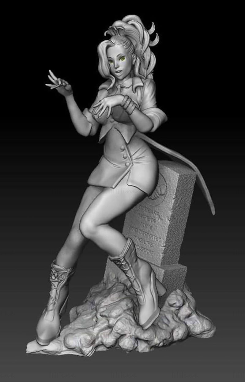 Beetlejuice Girl 3D Model Ready to Print STL