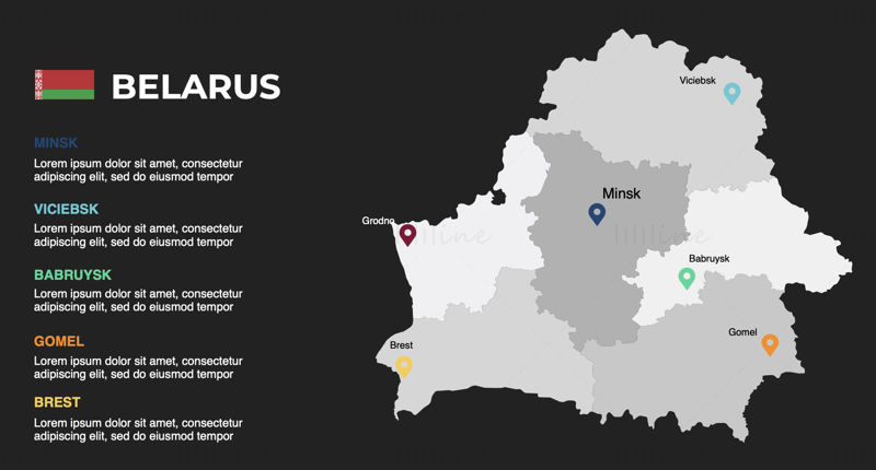 Belarus Infographics Map PPT & Keynote Template