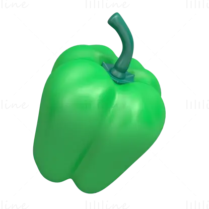 Paprika 3D-Symbol 03