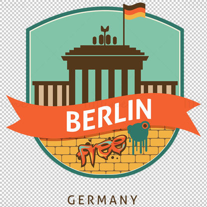 Berlin iconic elements vector eps png