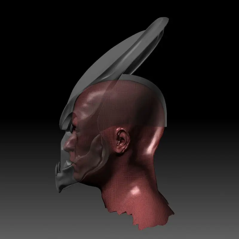 Modello di stampa 3D della maschera indossabile Berserker Predator