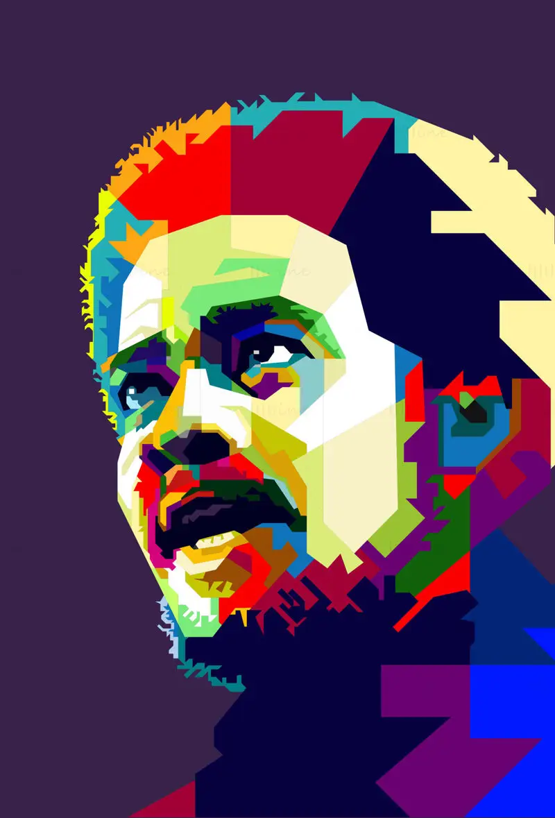 比尔·威瑟斯 Bill Withers 美国 R&B 歌手 流行艺术 WPAP 矢量