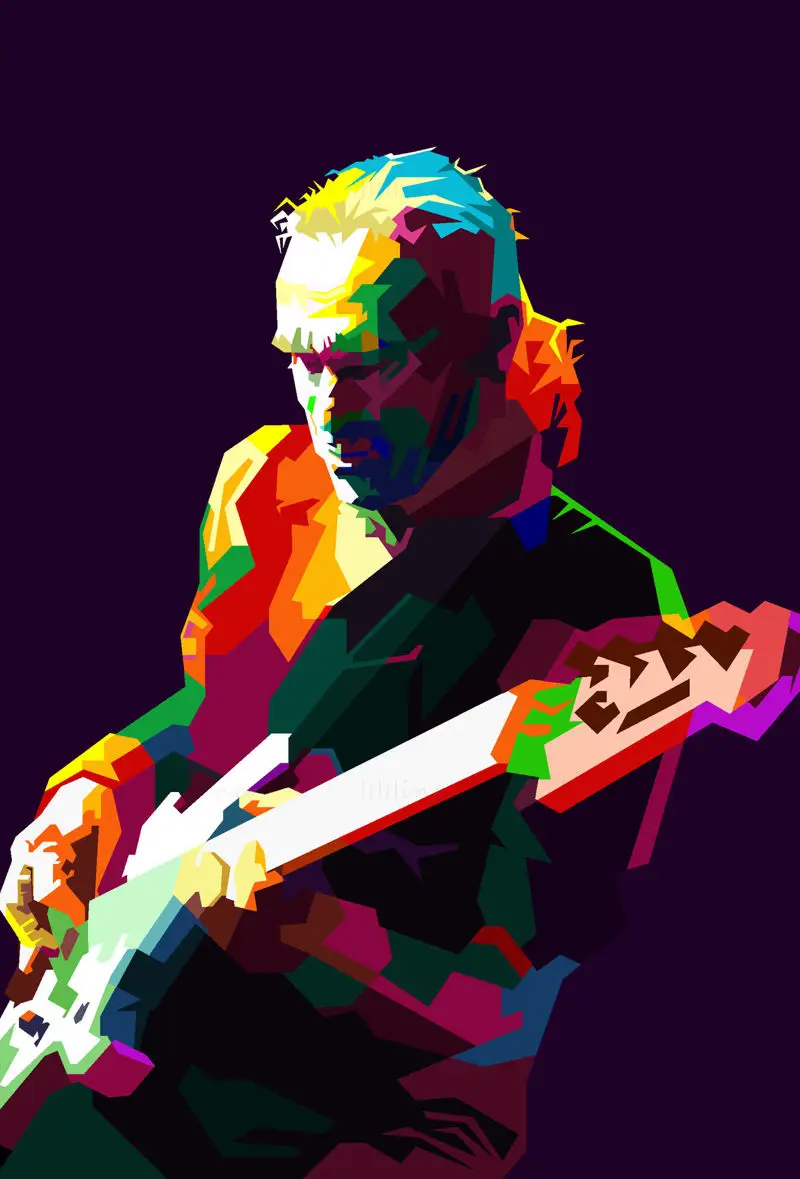 Billy Sheehan Baskytarista Pop Art WPAP Vector