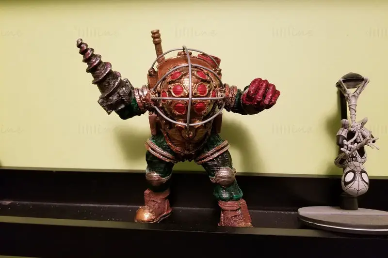 Bio Shock Big Daddy sestřička Figurka 3D tisk Model STL