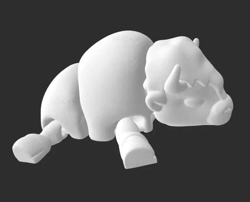 Bison FLEXI articulated 3d printing model STL file