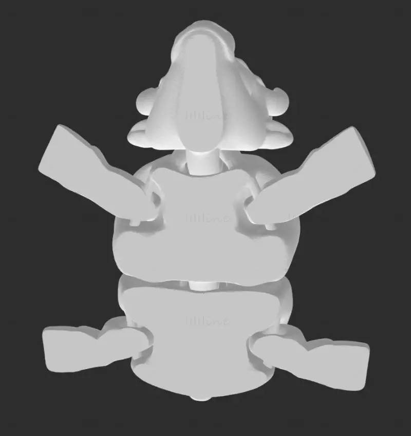 Bison FLEXI articulated 3d printing model STL file