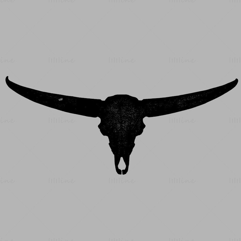 Cráneo de bisonte modelo de impresión 3d STL