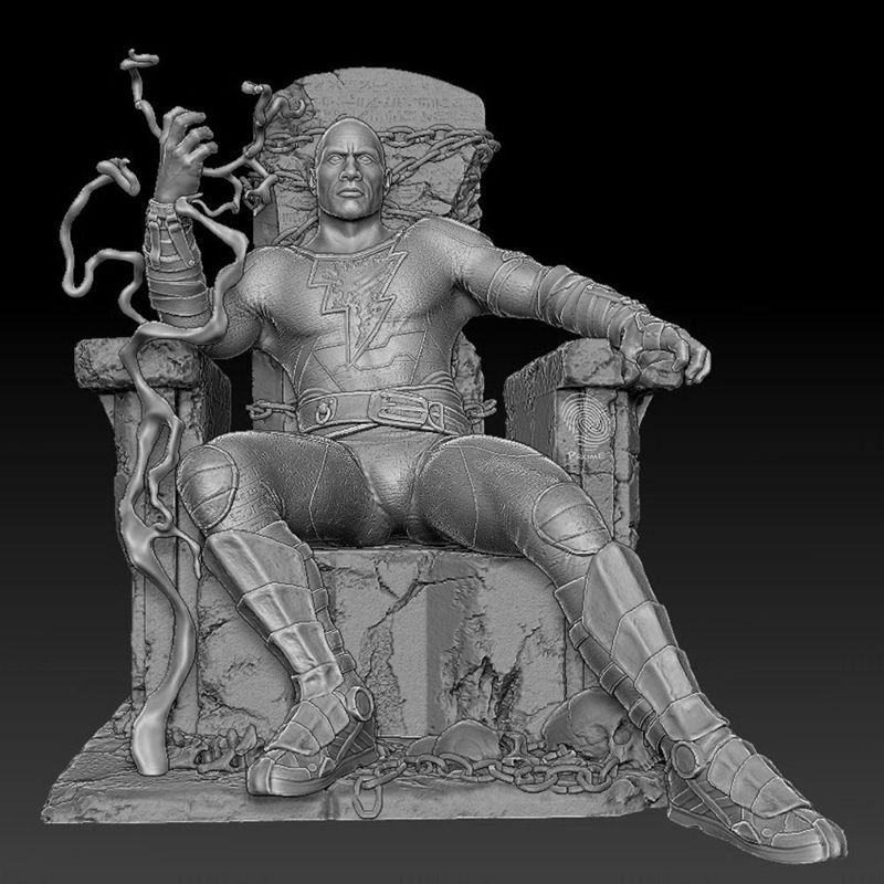 Black Adam 3D Model Ready to Print STL