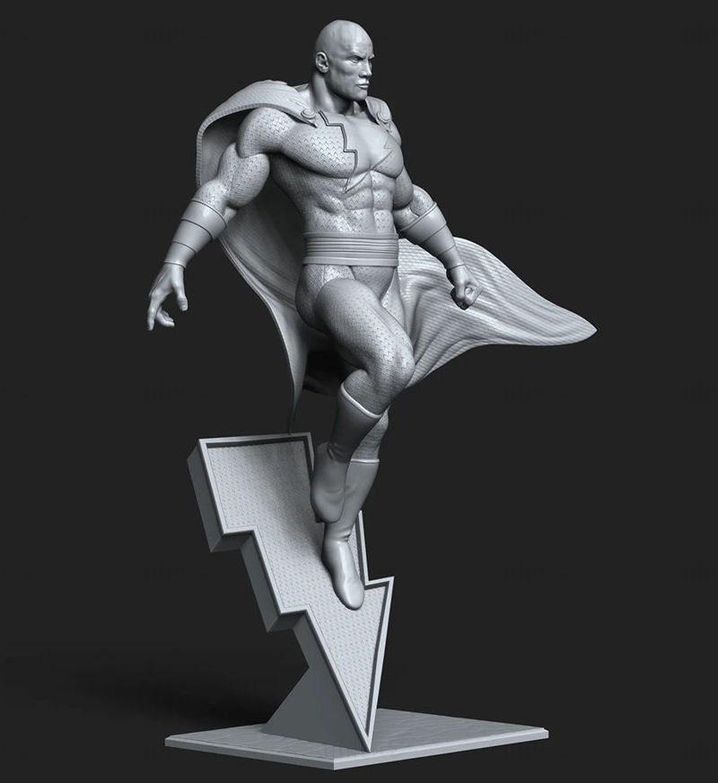 Black Adam 3D Model Ready to Print STL