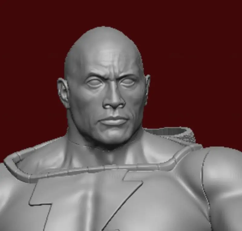 BLACK ADAM Dwayne Johnson The Rock 3D Printing Model STL