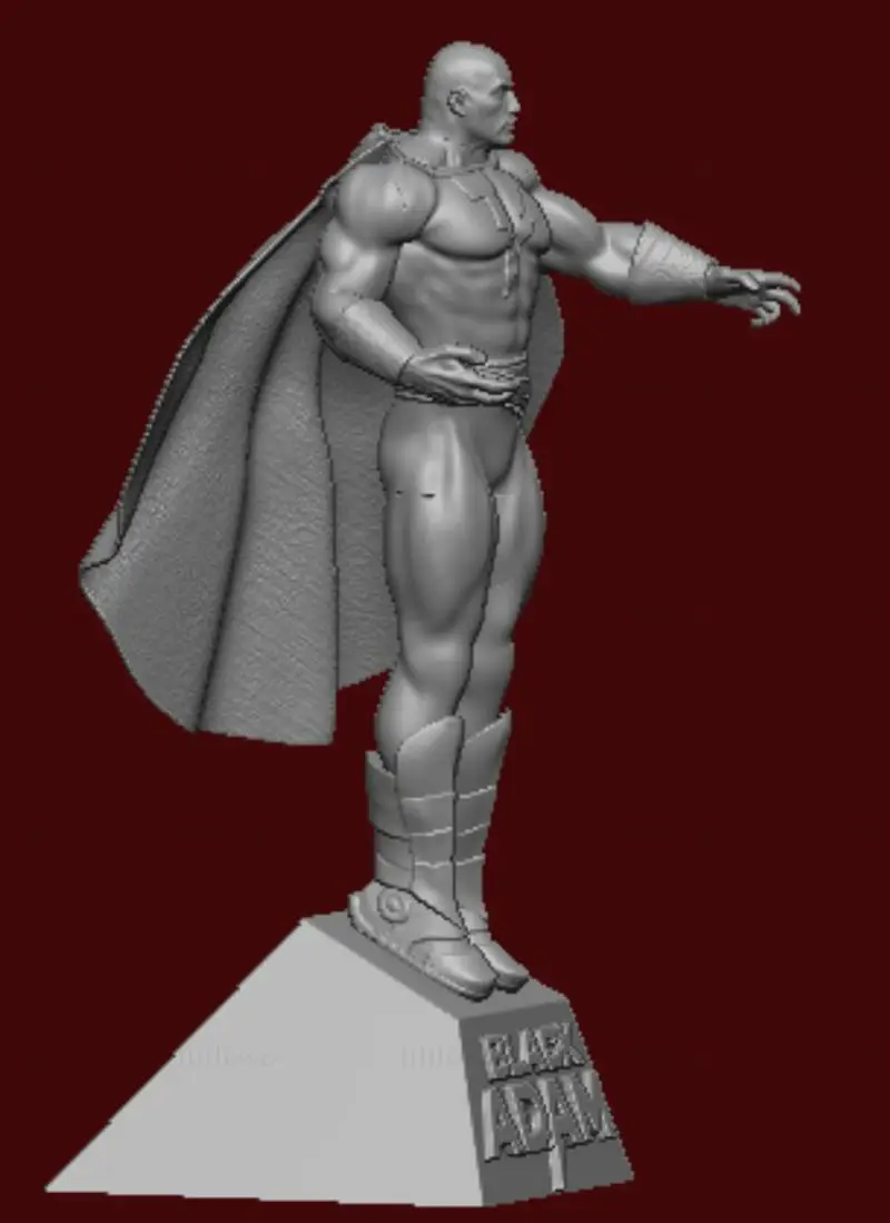 BLACK ADAM Dwayne Johnson The Rock 3D Printing Model STL