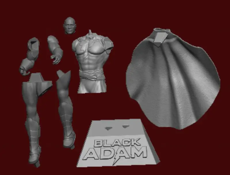 BLACK ADAM Dwayne Johnson The Rock 3D Printing Model STL