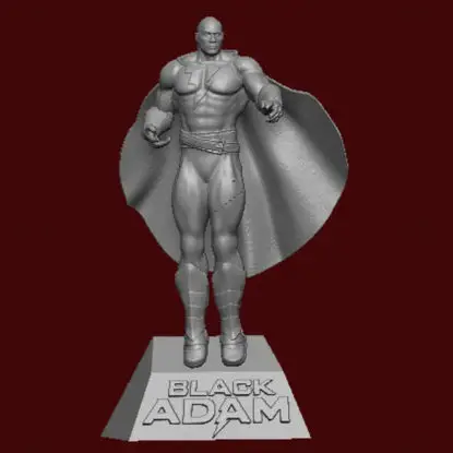 SVART ADAM Dwayne Johnson The Rock 3D-utskriftsmodell STL