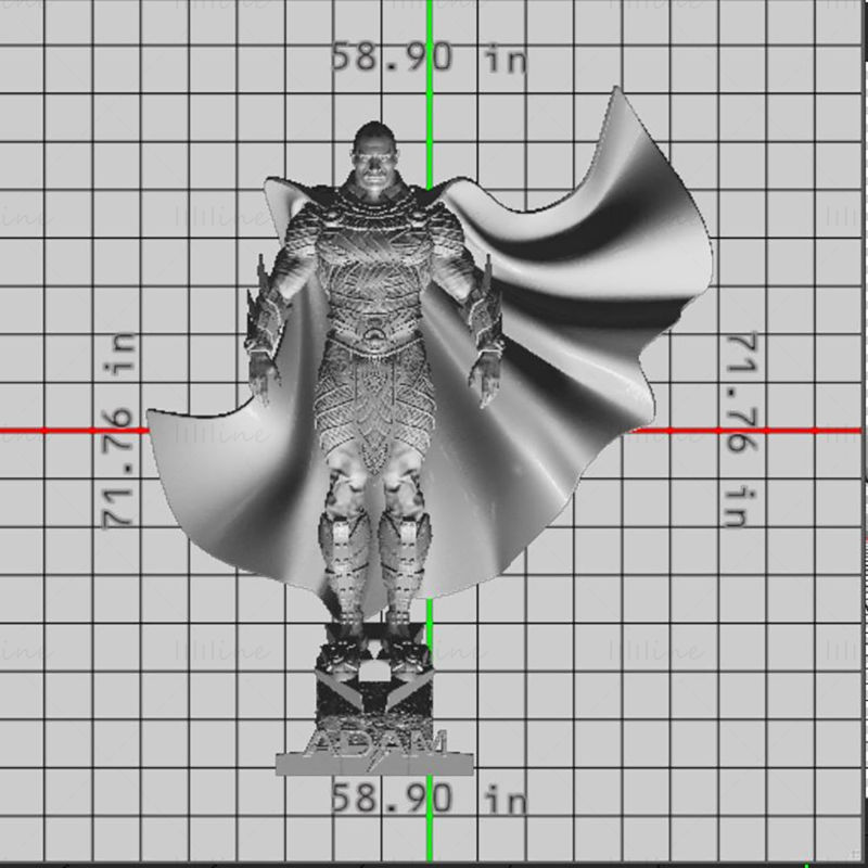 Siyah Adam Bölünmüş FDM 3D Modeli STL Yazdırmaya Hazır