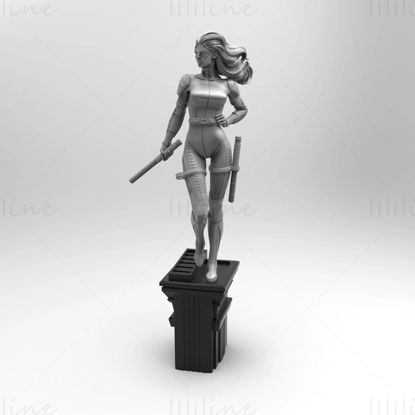 Modelo DC 3D Black Canary pronto para imprimir STL