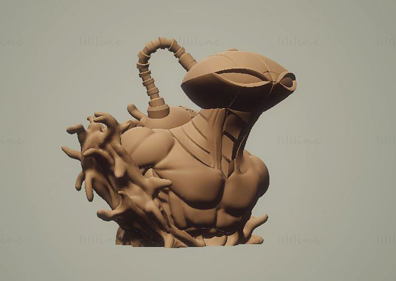 Modelo STL de impressão 3D de busto de Arraia Negra