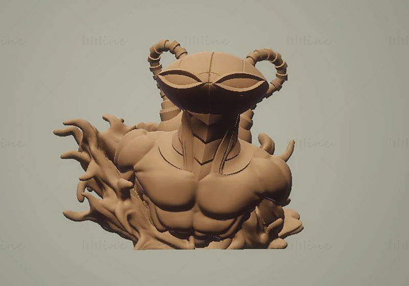 Modelo de impresión 3D de busto de manta negra STL