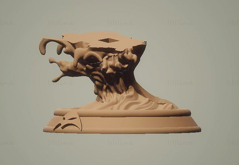 Modèle d'impression 3D du buste de Manta noire STL