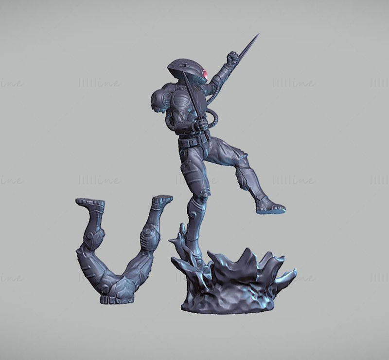 Black Manta Statue 3D Printing Model STL
