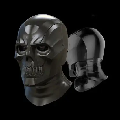 黑色面具阿卡姆骑士头盔 3D 打印模型 STL