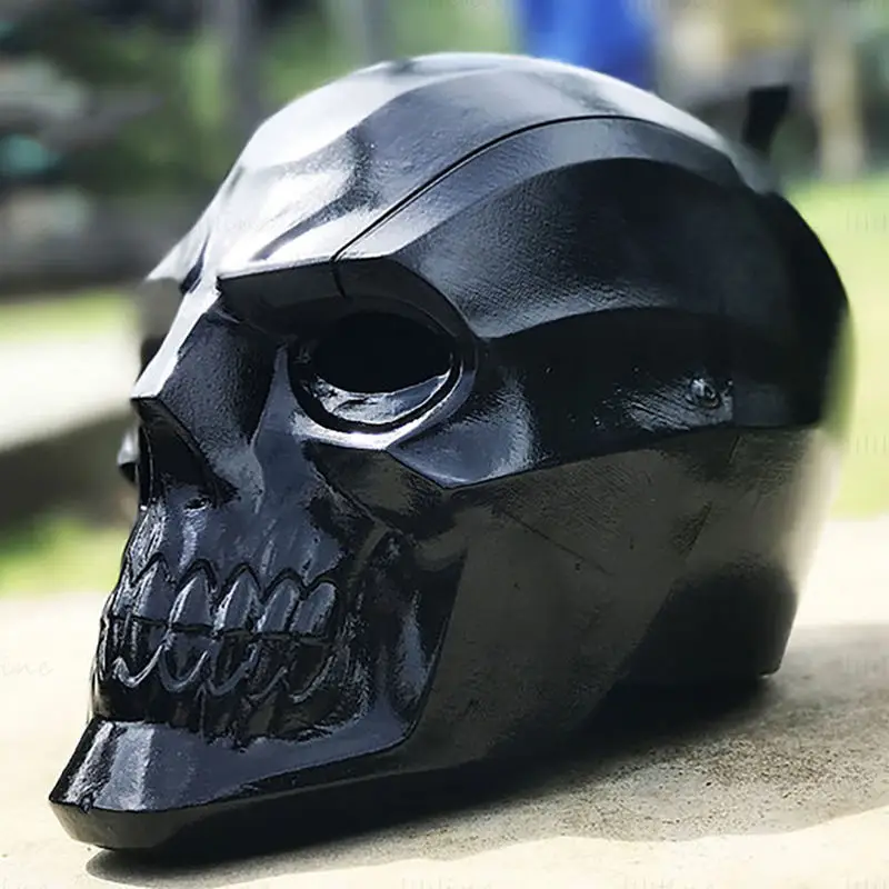 Maschera nera Arkham Knight Casco stampa 3D modello STL